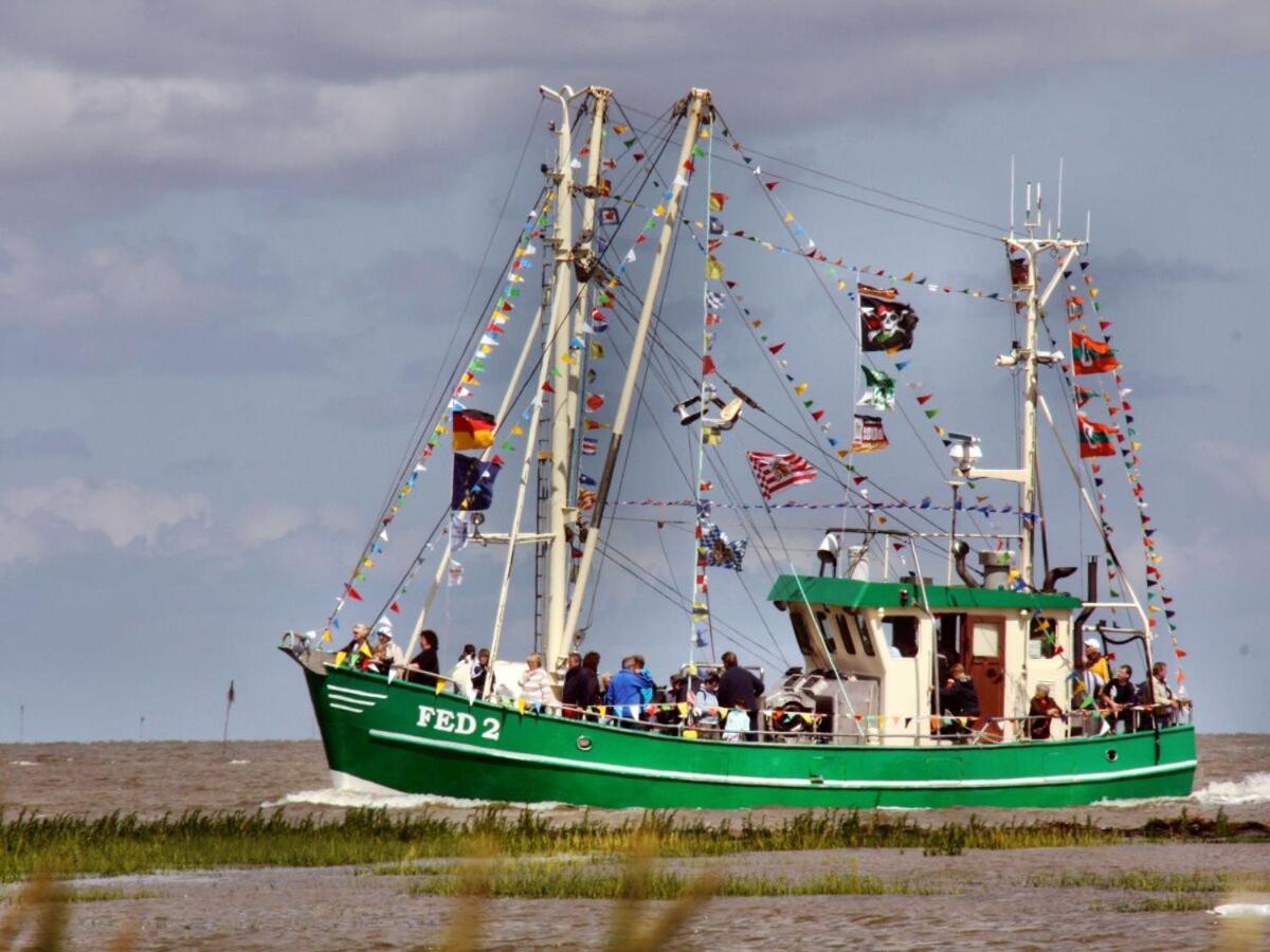 Ferienwohnung Pit Am Nordseedeich Butjadingen Bagian luar foto